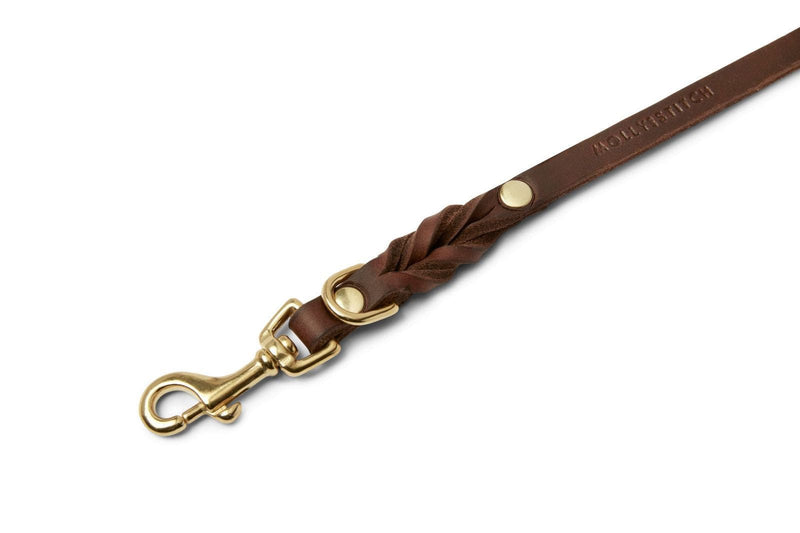Load image into Gallery viewer, Butter Leather 3x Adjustable Dog Leash - Classic Brown by Molly And Stitch US