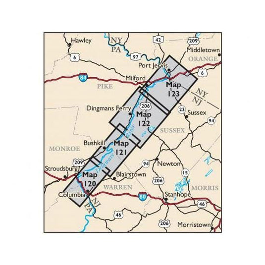 NYNJ Trail Conference Map - Delaware Water Gap & Kittatinny Trails Map