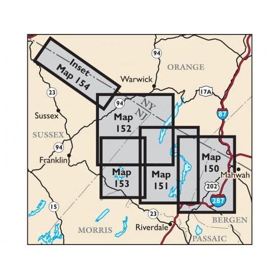 Load image into Gallery viewer, NYNJ Trail Conference Map - Northern New Jersey Highlands Trails Map