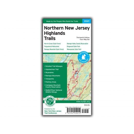 Load image into Gallery viewer, NYNJ Trail Conference Map - Northern New Jersey Highlands Trails Map
