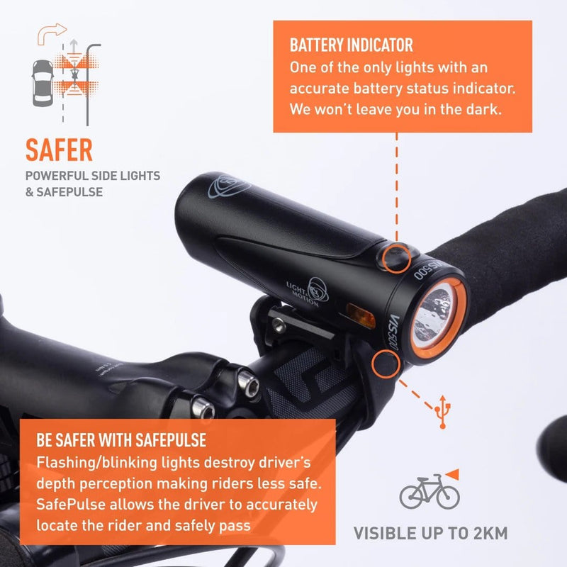 Load image into Gallery viewer, Light & Motion VIS 500 Onyx Cyling Light