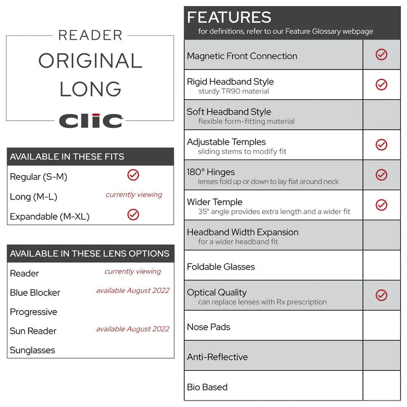 Load image into Gallery viewer, Clic Readers Long Glasses

