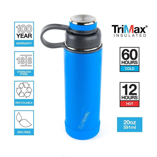 THE BOULDER - Insulated Water Bottle w/ Strainer - 20 oz by EcoVessel