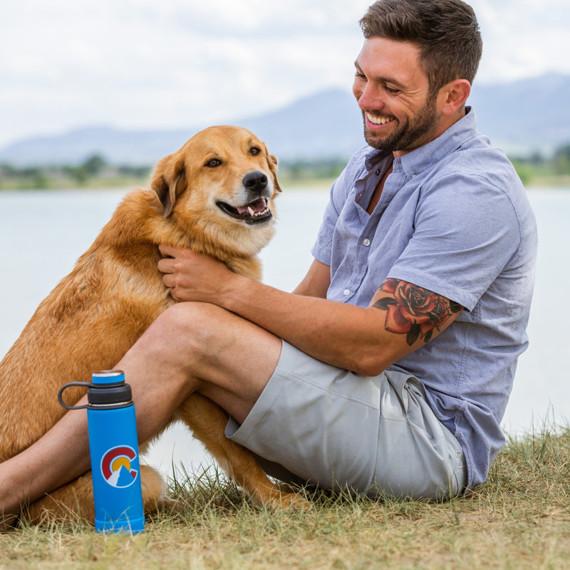 Load image into Gallery viewer, THE BOULDER - Insulated Water Bottle w/ Strainer - 20 oz by EcoVessel