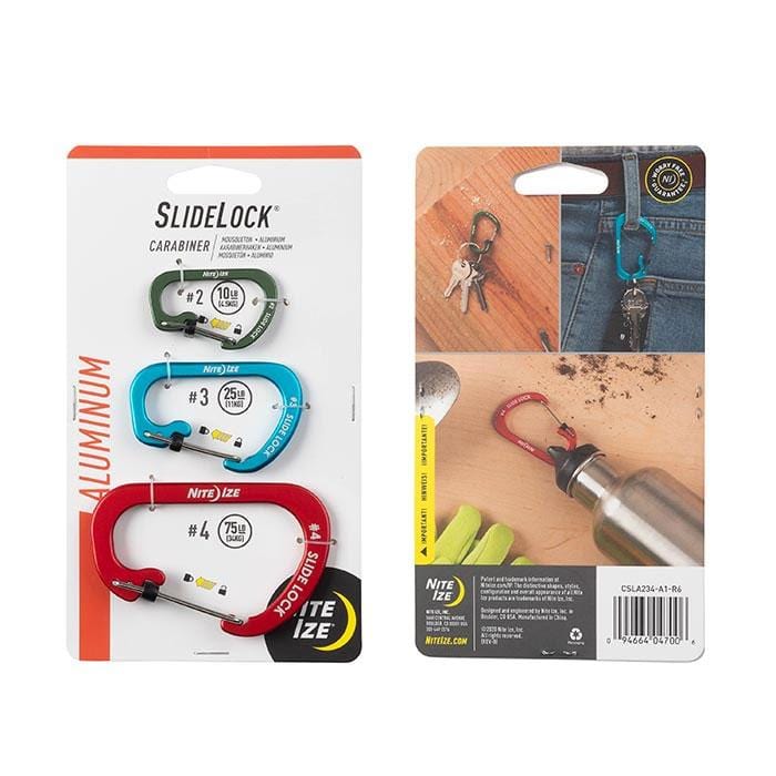 Load image into Gallery viewer, Nite Ize SlideLock Carabiner Aluminum - 3 Pack - Assorted