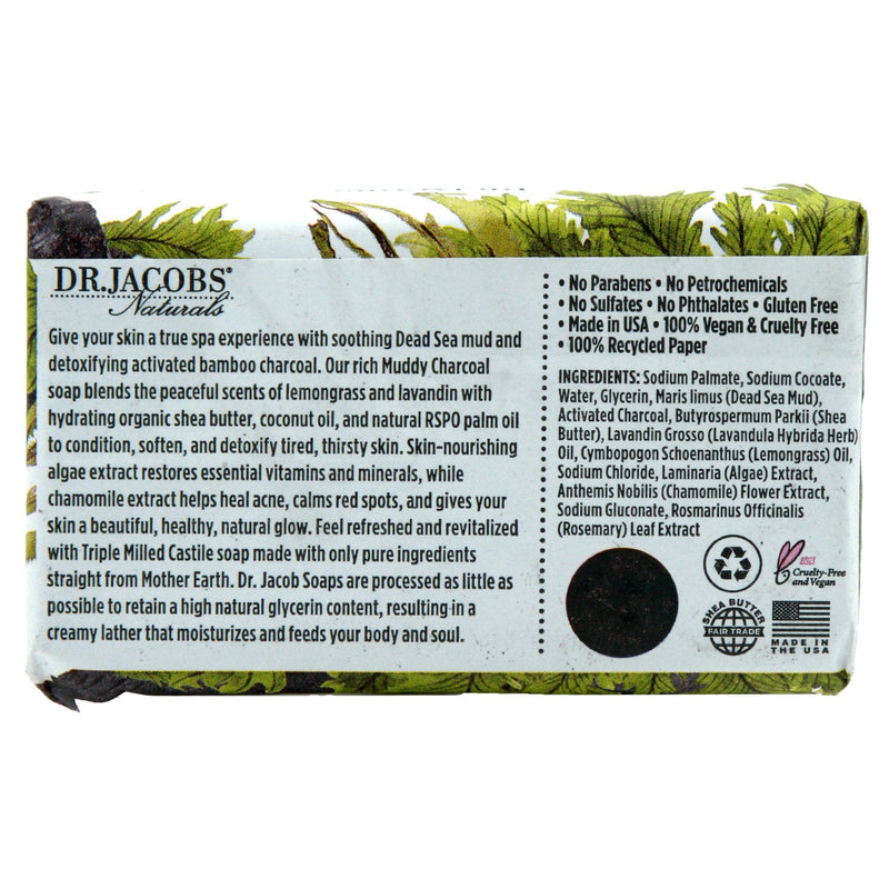 Load image into Gallery viewer, Muddy Charcoal Bar Soap by Dr. Jacobs Naturals