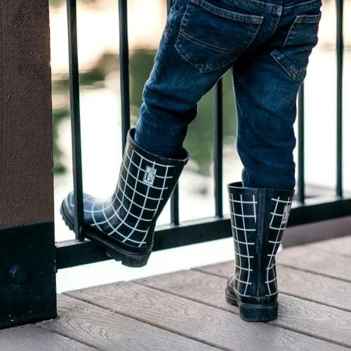 Load image into Gallery viewer, Trafalgar Black Rain Boot by London Littles
