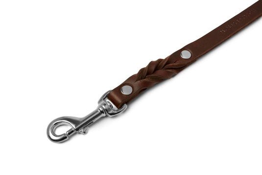 Butter Leather City Dog Leash - Classic Brown by Molly And Stitch US