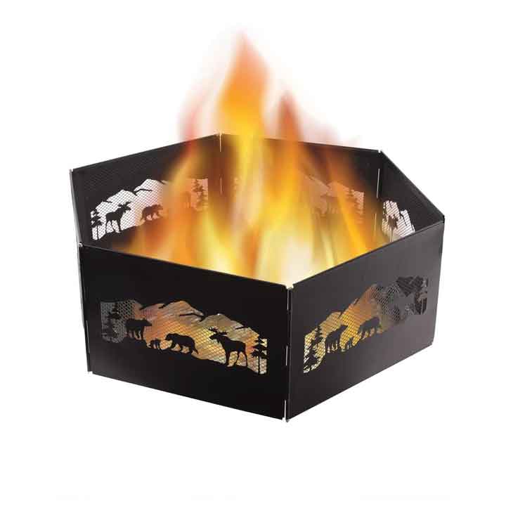 Load image into Gallery viewer, Blue Sky The Zion Portable Folding Fire Ring Northern Woods