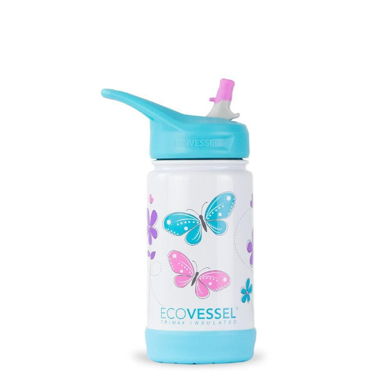 Load image into Gallery viewer, THE FROST - Insulated Stainless Steel Kids Water Bottle With Straw - 12 oz by EcoVessel
