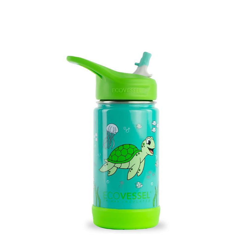 Load image into Gallery viewer, THE FROST - Insulated Stainless Steel Kids Water Bottle With Straw - 12 oz by EcoVessel