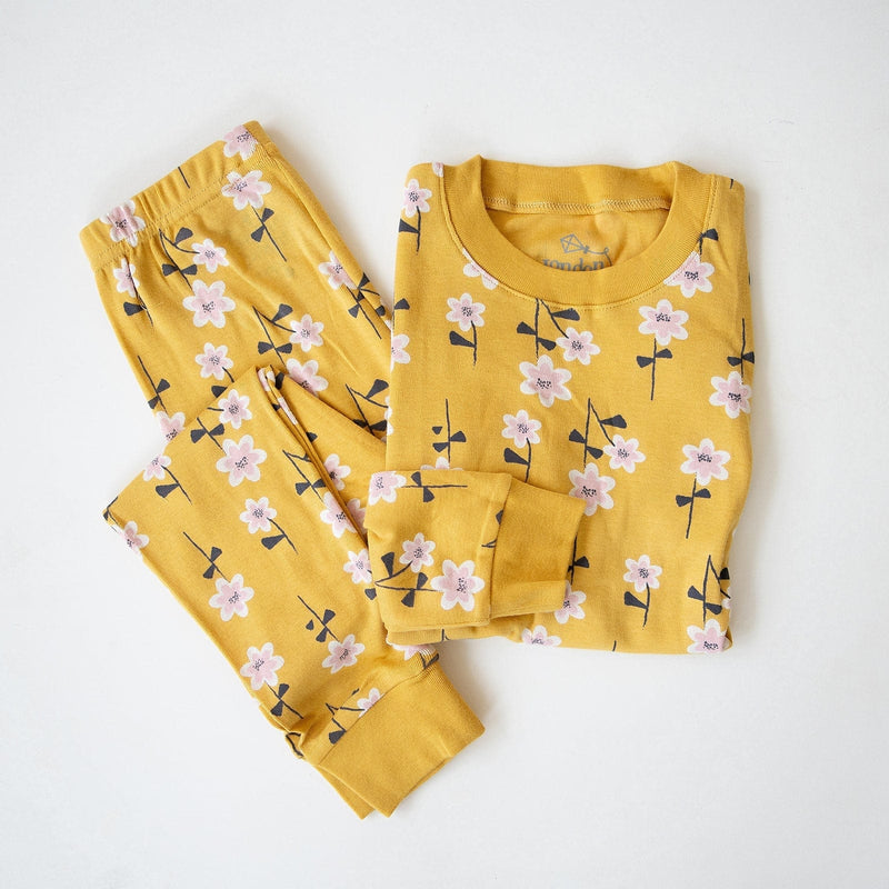 Load image into Gallery viewer, Yellow Floral Pajamas by London Littles