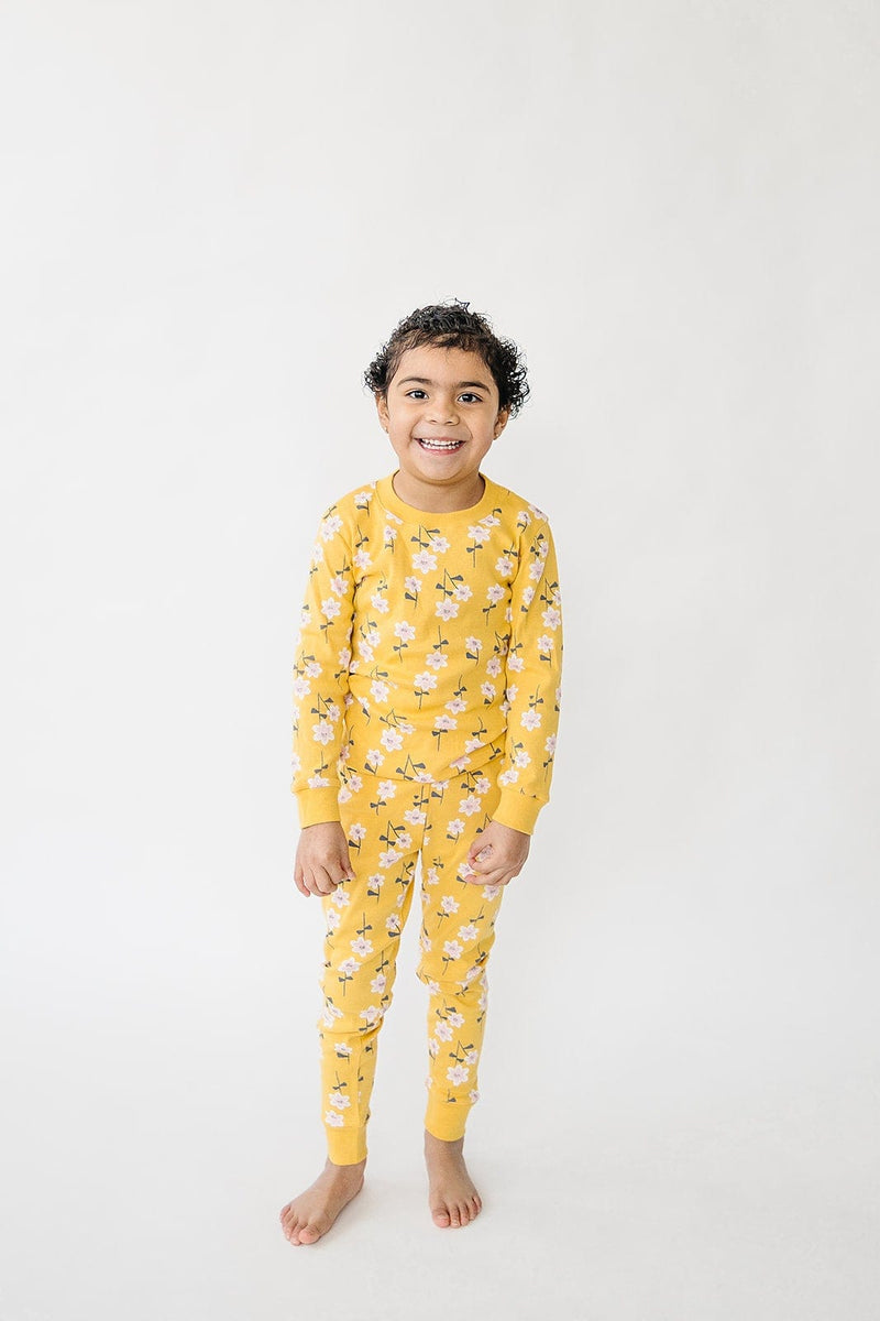 Load image into Gallery viewer, Yellow Floral Pajamas by London Littles