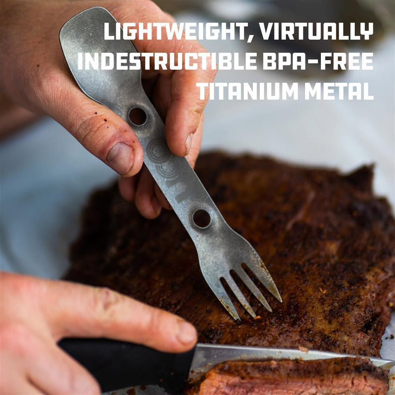 Load image into Gallery viewer, UCO Titanium Utility Spork with Tether