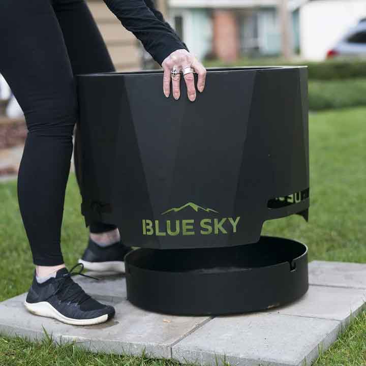 Load image into Gallery viewer, Blue Sky Outdoor Living 24 Steel Peak Patio Smokeless Fire Pit, Firewood and/or Wood Pellet Burning
