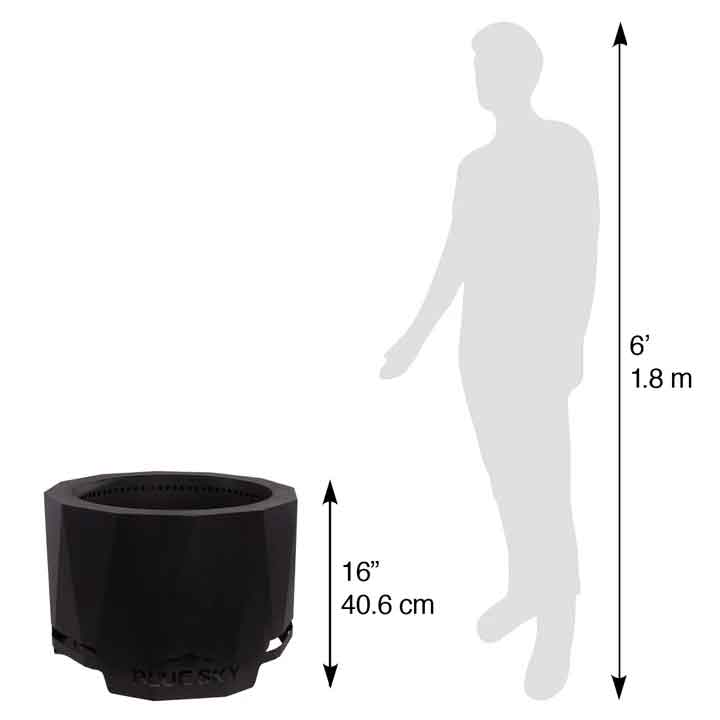 Load image into Gallery viewer, Blue Sky Outdoor Living 24 Steel Peak Patio Smokeless Fire Pit, Firewood and/or Wood Pellet Burning