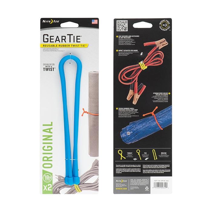 Load image into Gallery viewer, Nite Ize Gear Tie Reusable Rubber Twist Tie 18 in. - 2 Pack
