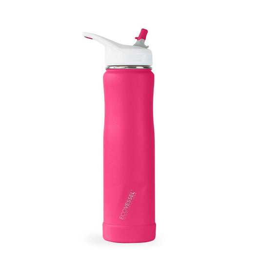 THE SUMMIT - Stainless Steel Insulated Straw Water Bottle - 24oz by EcoVessel