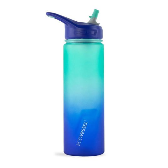 THE WAVE - BPA Free Plastic Sports Water Bottle With Straw - 24 oz by EcoVessel