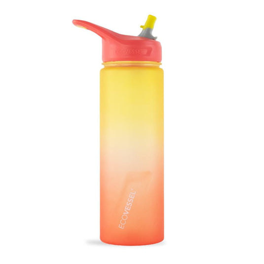 THE WAVE - BPA Free Plastic Sports Water Bottle With Straw - 24 oz by EcoVessel