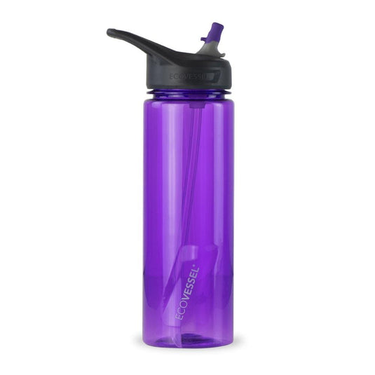 THE WAVE - BPA Free Plastic Sports Water Bottle With Straw - 24 oz by EcoVessel