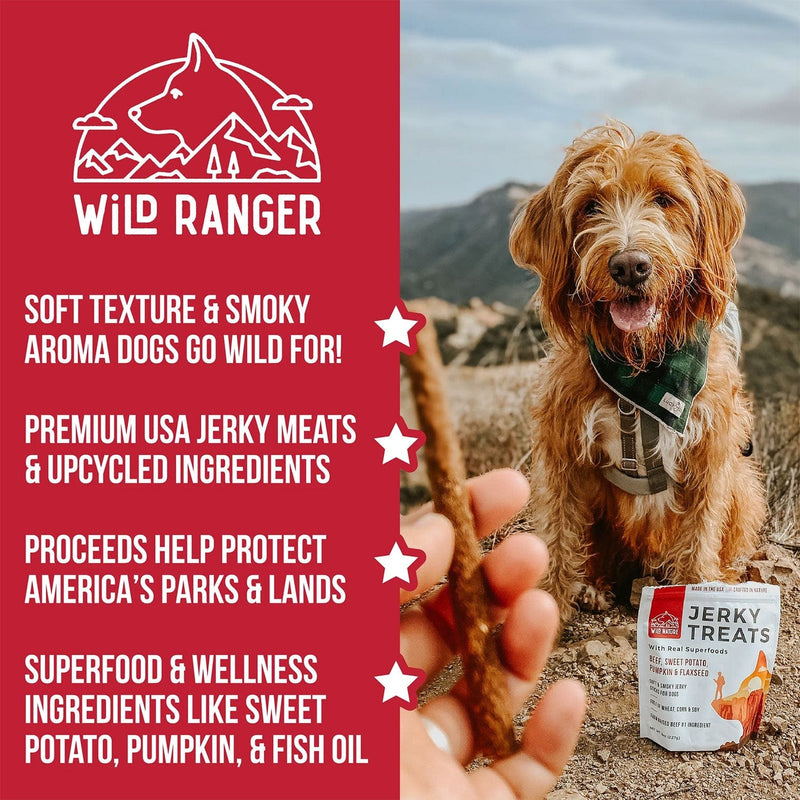 Load image into Gallery viewer, Wild Ranger Beef Jerky Dog Treats 8oz
