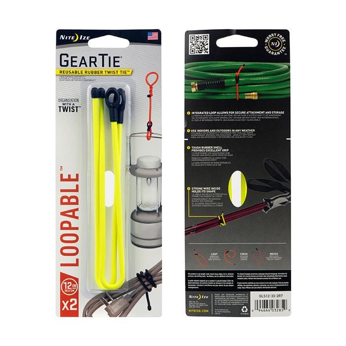 Load image into Gallery viewer, Nite Ize Gear Tie Loopable Twist Tie 12 in. - 2 Pack