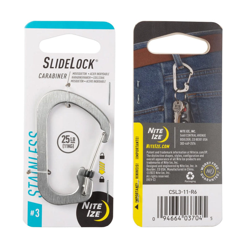 Load image into Gallery viewer, Nite Ize SlideLock Carabiner Stainless Steel #3
