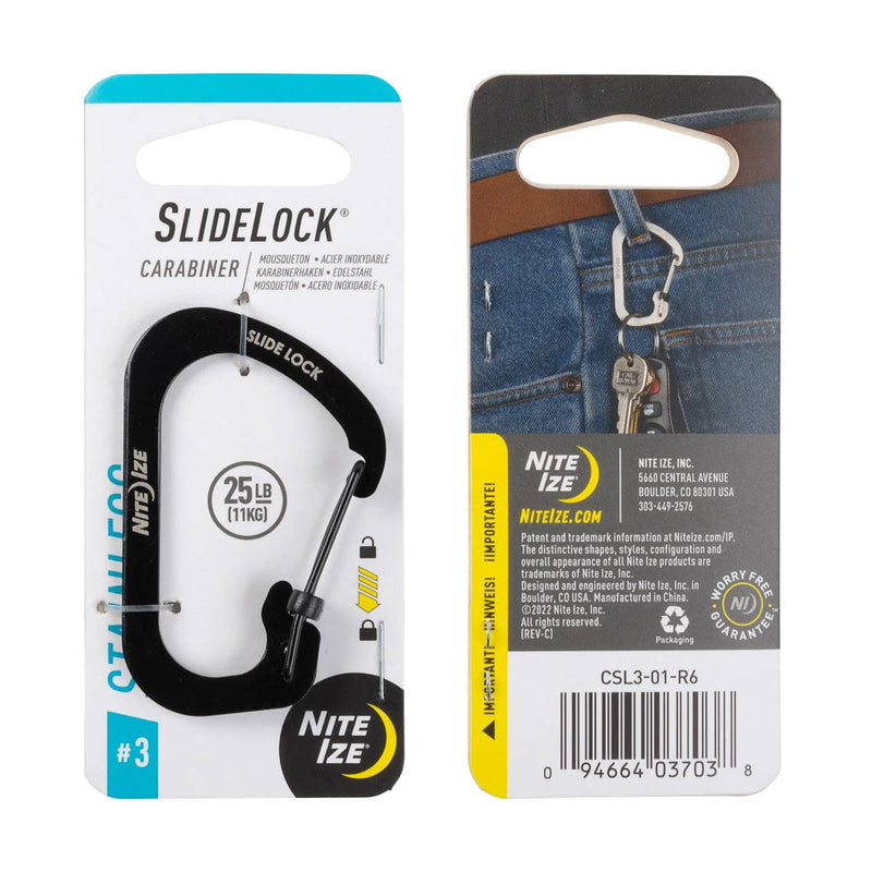 Load image into Gallery viewer, Nite Ize SlideLock Carabiner Stainless Steel #3
