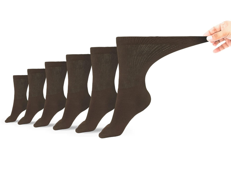 Load image into Gallery viewer, Women's Cotton Diabetic Crew Socks (6 Pair) By Diabetic Sock Club