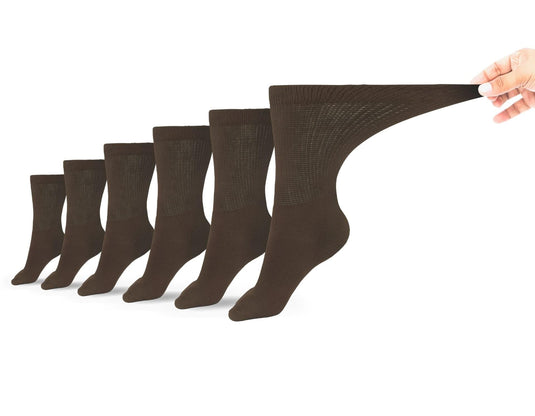 Women's Cotton Diabetic Crew Socks (6 Pair) By Diabetic Sock Club