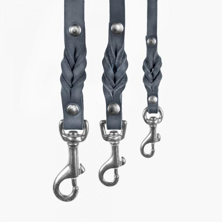Load image into Gallery viewer, Butter Leather City Dog Leash - Timeless Grey by Molly And Stitch US