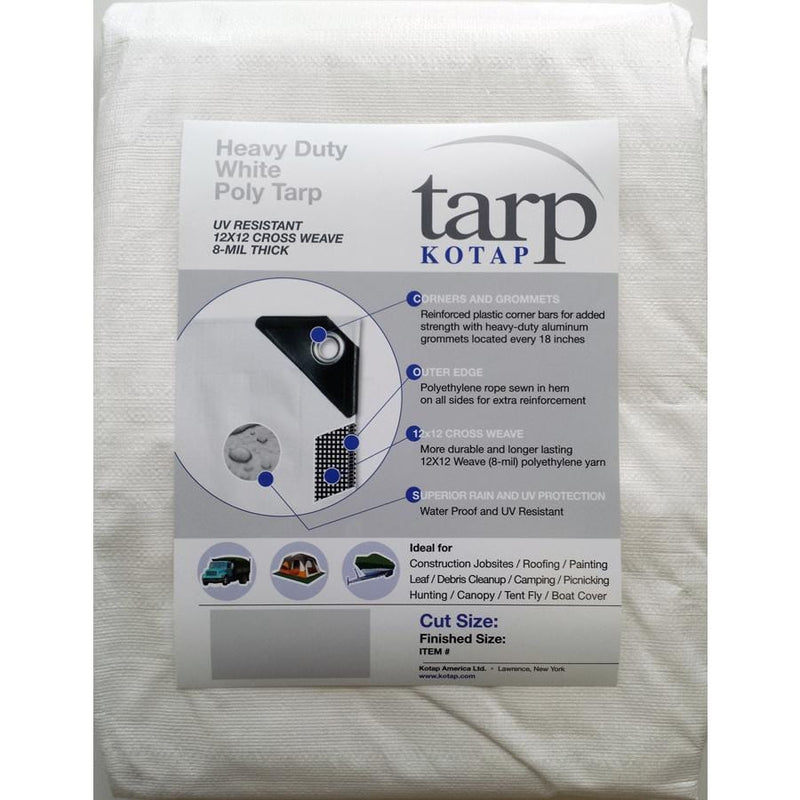 Load image into Gallery viewer, Kotap Premium Heavy-duty White Tarp (12x12 Weave)