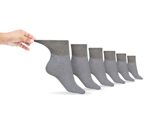 Men's Cotton Diabetic Ankle Socks (6 Pair) by DIABETIC SOCK CLUB