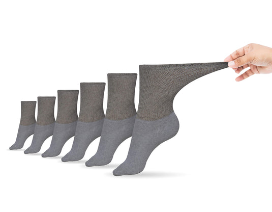 Women's Cotton Diabetic Crew Socks (6 Pair) By Diabetic Sock Club