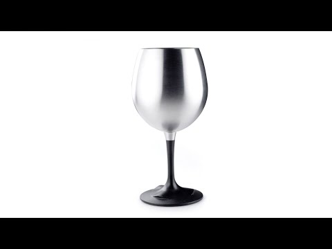 Load and play video in Gallery viewer, GSI Outdoors Glacier Stainless Nesting Red Wine Glass