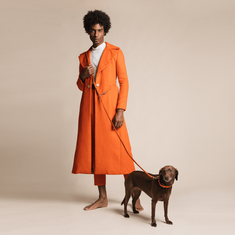 Load image into Gallery viewer, Butter Leather 3x Adjustable Dog Leash - Mango by Molly And Stitch US