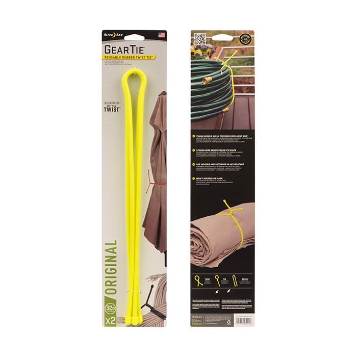 Load image into Gallery viewer, Nite Ize Gear Tie Reusable Rubber Twist Tie 32 in. - 2 Pack
