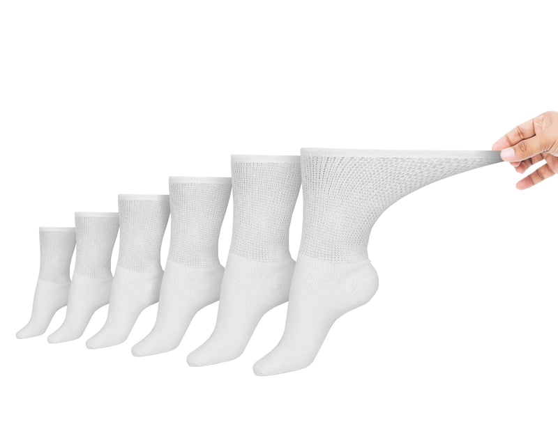 Load image into Gallery viewer, Women's Cotton Diabetic Crew Socks (6 Pair) By Diabetic Sock Club