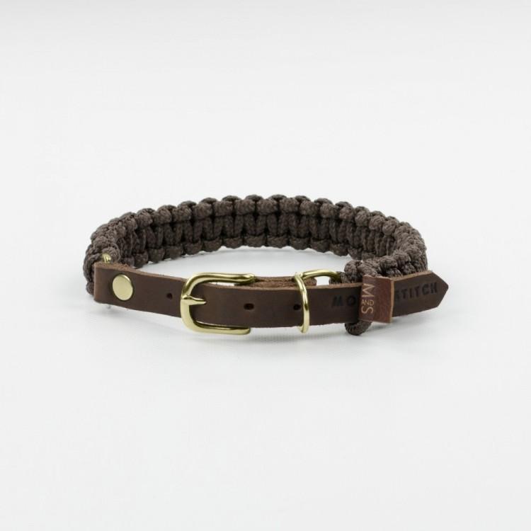Load image into Gallery viewer, Touch of Leather Dog Collar - Chocolate by Molly And Stitch US
