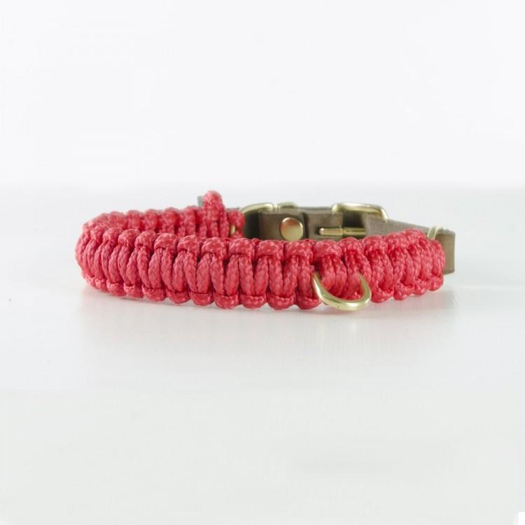 Load image into Gallery viewer, Touch of Leather Dog Collar - Lipstick by Molly And Stitch US