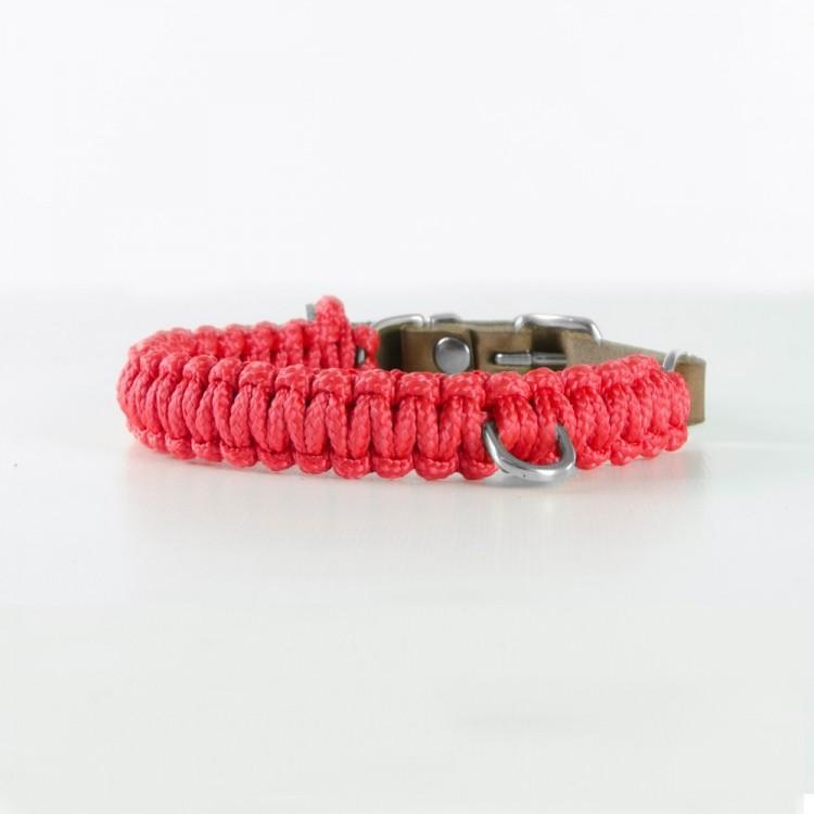 Load image into Gallery viewer, Touch of Leather Dog Collar - Lipstick by Molly And Stitch US