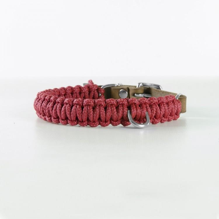 Load image into Gallery viewer, Touch of Leather Dog Collar - Redwine by Molly And Stitch US