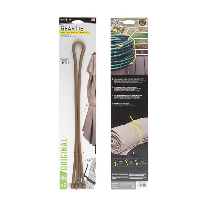Load image into Gallery viewer, Nite Ize Gear Tie Reusable Rubber Twist Tie 32 in. - 2 Pack