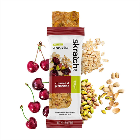 Skratch Labs Energy Bar Sport Fuel Cherry Pistachio Energy Bar
