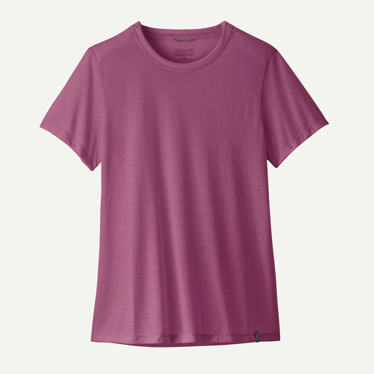 Purple t-shirt on a light gray background