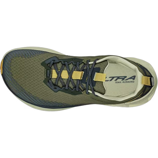 Trail running shoe with visible brand logo on a white background