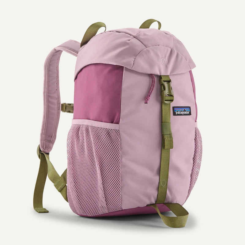 Load image into Gallery viewer, Pink backpack with green straps on a white background
