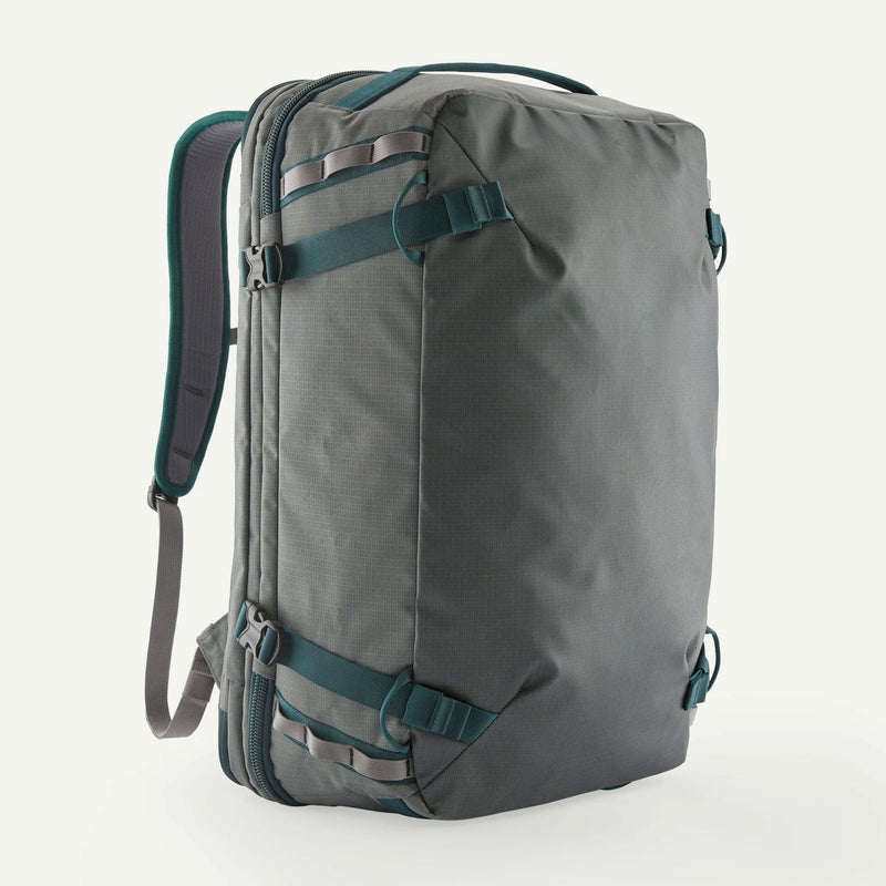 Load image into Gallery viewer, Gray backpack with green straps on a white background
