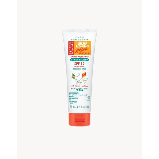 Avon Sun Guard Plus sunscreen tube on a white background